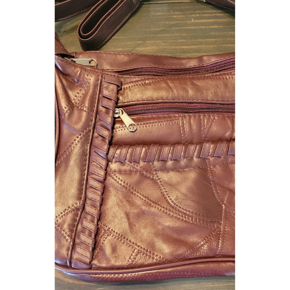 Patchwork Suede Boho Hippie Crossbody / Shoulder Bag - Picture 3 of 8